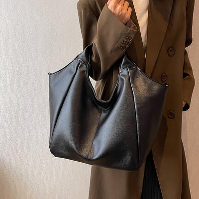 Lässige große Kapazität Damen Tragetasche Mode Textur Weiches Leder Unterarm Schultertaschen Herbst Neue Shopper Handtaschen