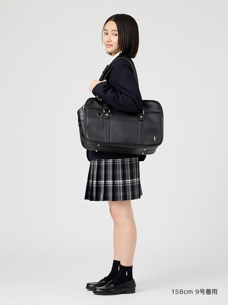 EASTBOY Venus Faux Leather Bag 6219009A Black 6 F (940) Japanese High School Bag