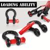 U-Shaped D-Ring Shackle Anti-Rust Tow Hook Car Accessories Trailer Hook Vehicle Recovery