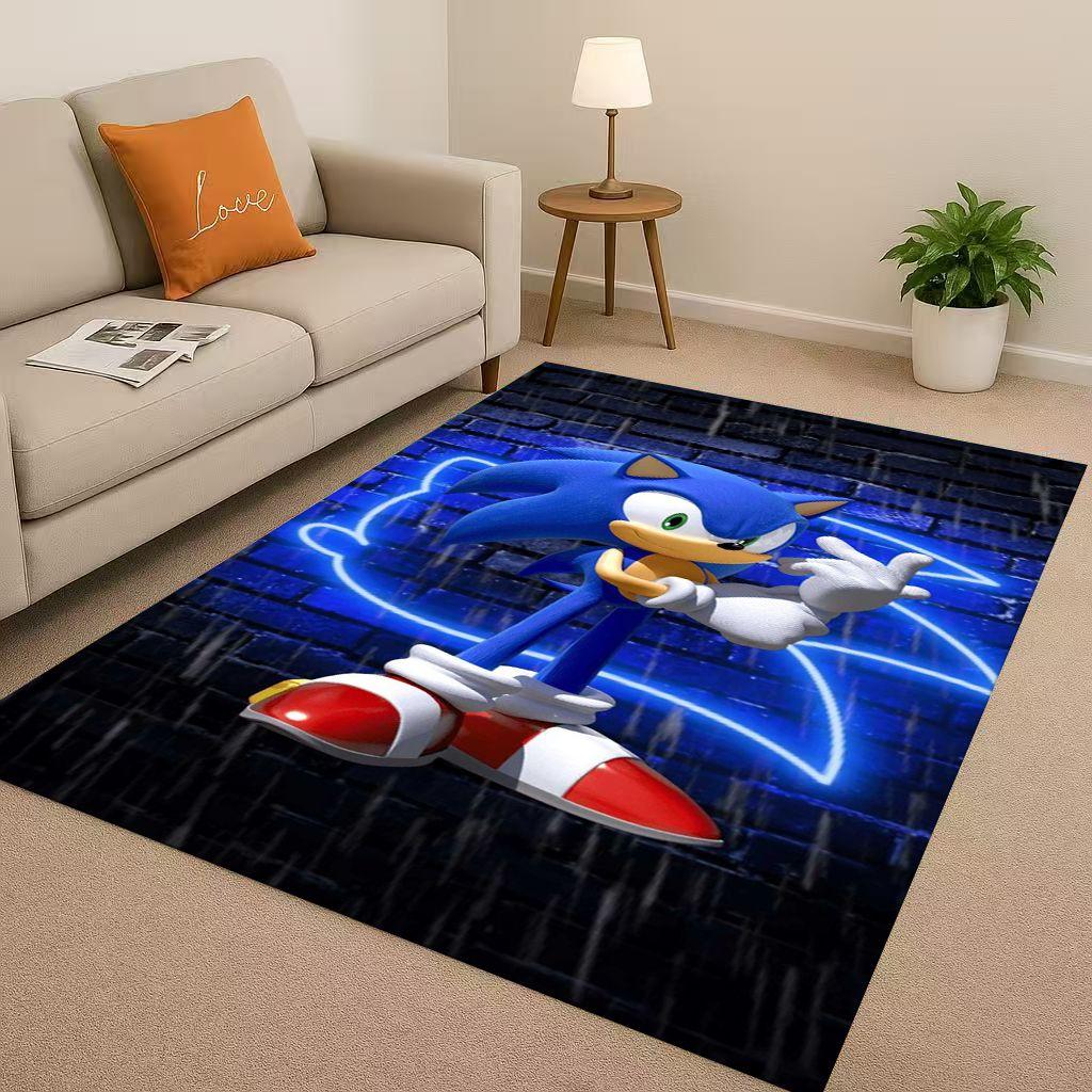 3D S-Sonics Cartoon Living Room Non-Slip Area Rug Soft Carpet for Bedroom Playroom and Sofa , Easy Clean Home Decor Doormat