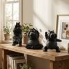 3Pcs Calm Animal Yoga Hippo Statue Art Crafts Hippo Figurines Hippo Sculpture  Yoga Studio