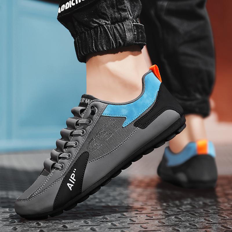 Мужская нескользящая износостойкая модная дышащая обувь с сеткой для спорта и отдыха — фото 18