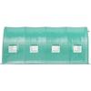 Walk-in Tunnel Greenhouse, 15 x 7 x 7 ft Portable Plant Hot House w/ Galvanized Steel Hoops, 1 Top Beam, 2 Diagonal Poles, 2 Zippered Doors & 8