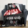 Name Custom RBD Band Print Flannel Blanket High Quality Warm Comfortable Cover for All Seasons Perfect for Gifts Home Decor