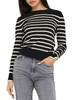 Kalana Women's Pullover Striped Slim Fit Black