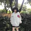 American retro street cute kitten Velcro cardigan sweater female brand casual loose couple