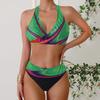 2025 Nowy Seksowny Strój Kąpielowy Bikini z Nadrukiem Wielokolorowym na Plażę Oddzielny Design Strój Kąpielowy Damski Letnia Moda na Basen Impreza na Plaży Odzież Plażowa