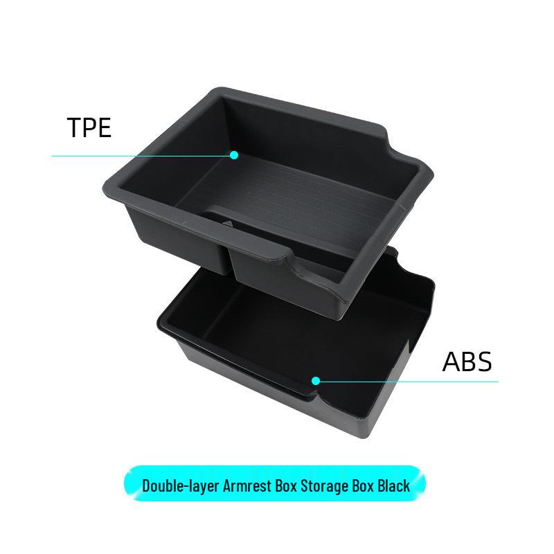 

Eco-Friendly Double-Layer Armrest Storage Box for Tesla Model Y Center Console