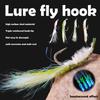 4pcs Iridescent Luminous Ice Silk Shrimp Lure Fly Fishing Flies Hook Freshwater Lure For Bass White Bass Angling Tackle