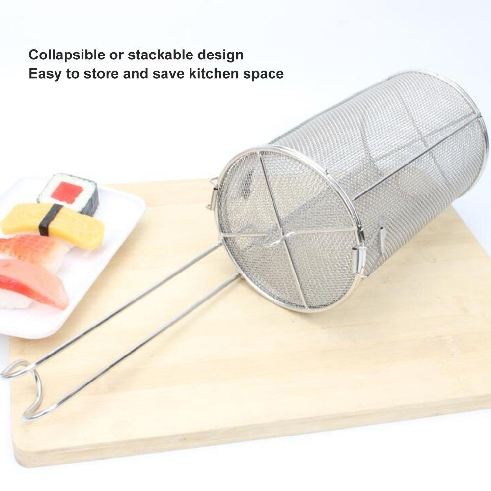 Large Capacity Seasoning Filter Basket Silver Soup Strainer Basket Home Kitchen