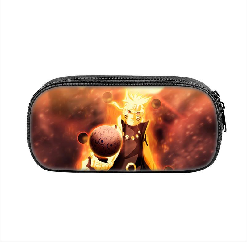 Hokage Naruto Creative Zipper Pencil Pouch With Durable Nylon Material For Office And School Use