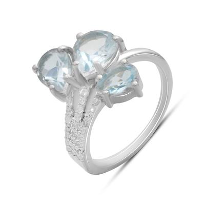 Silver Ring with Natural Topaz 4.308ct, Product Weight 4.56 G (2179726)