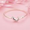 925 Sterling Silver Dolphin Bangle Fashion Jewelry