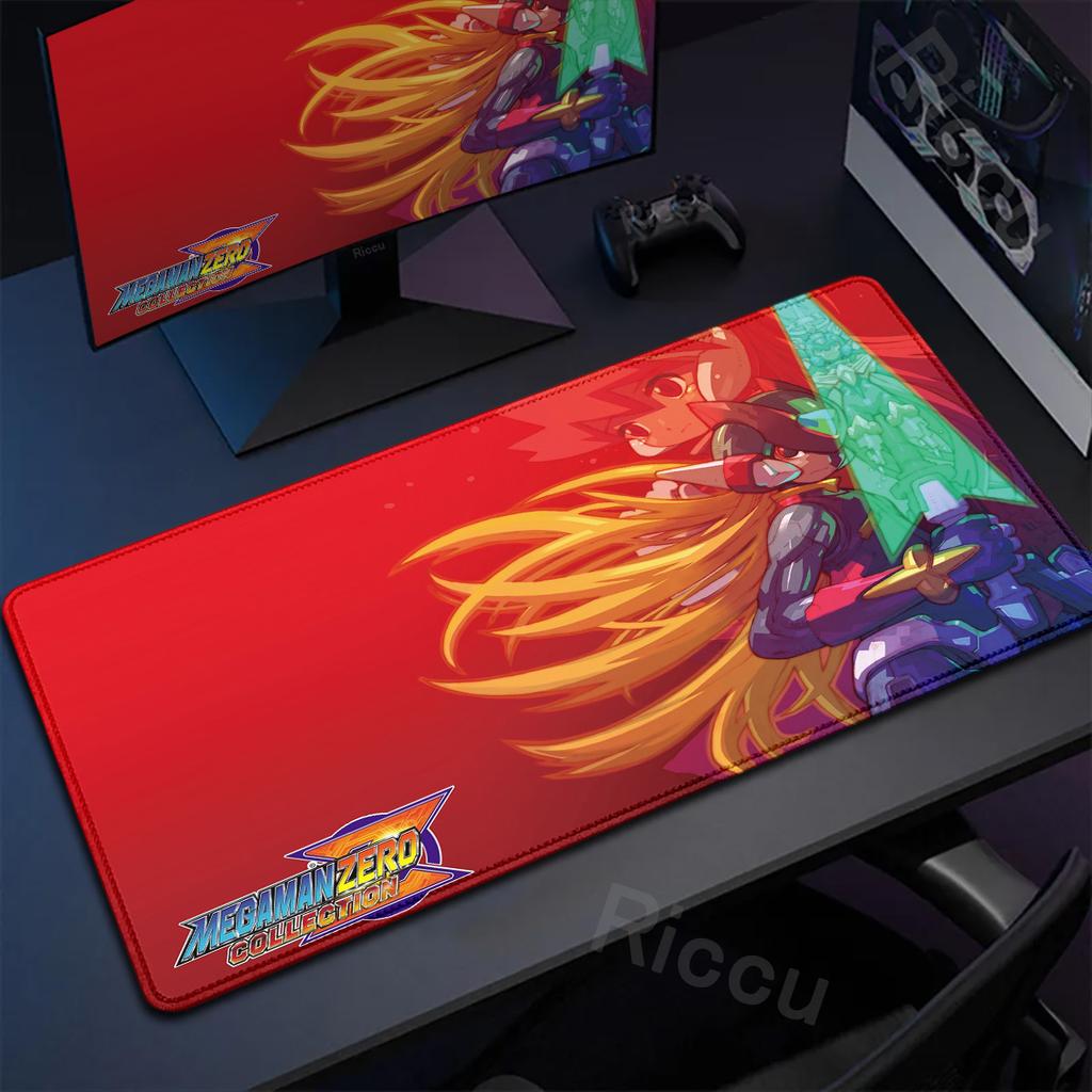 xcm Mousepad Megaman Anime Keyboard Pad Xxl Table Protector Rubber Carpet Pc Office Accessories Gamer Nonslip Speed Deskmat