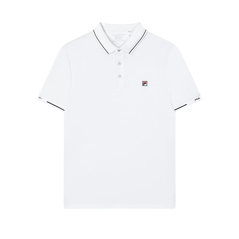 

FILA Fashion Simple Short Sleeve Polo Shirt Men tops White F51M421101FWT M