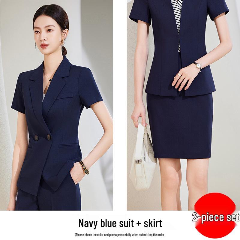 Damski garnitur blezerowy w stylu koreańskim z wyższej półki do profesjonalnego i casualowego noszenia latem