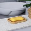 Bamboo Bar Soap Holder Wooden Soap Dish for Shower Bathroom Kitchen with Self Draining Tray