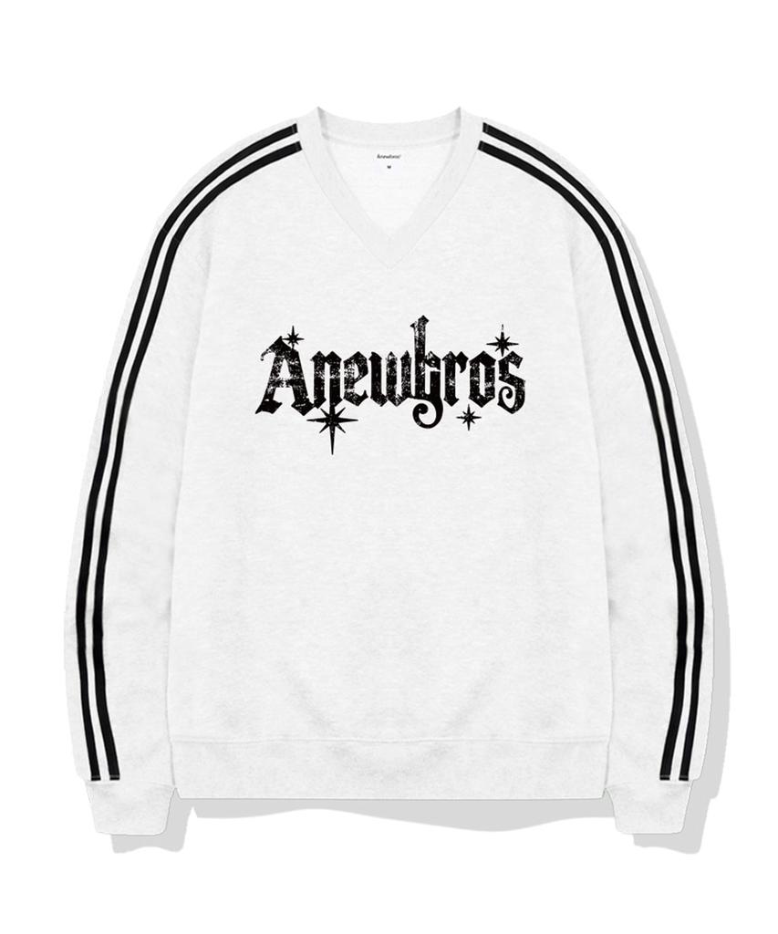 ANEWBROS Rusty Oversized Track V-Neck Sweatshirt 5 Colors [Anbv_9004]