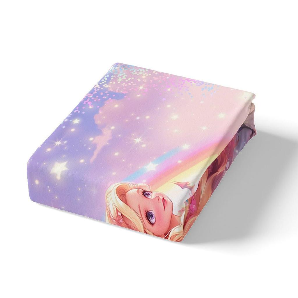 Dream Cartoon Princess Three-Piece Quilt Cover 3D Digital Printing Bedding Set Bed Cover