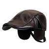 Men's Winter PU Leather Flat Cap