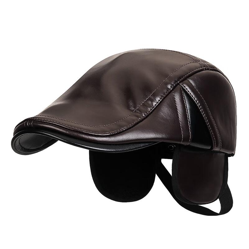 Men's Winter PU Leather Flat Cap