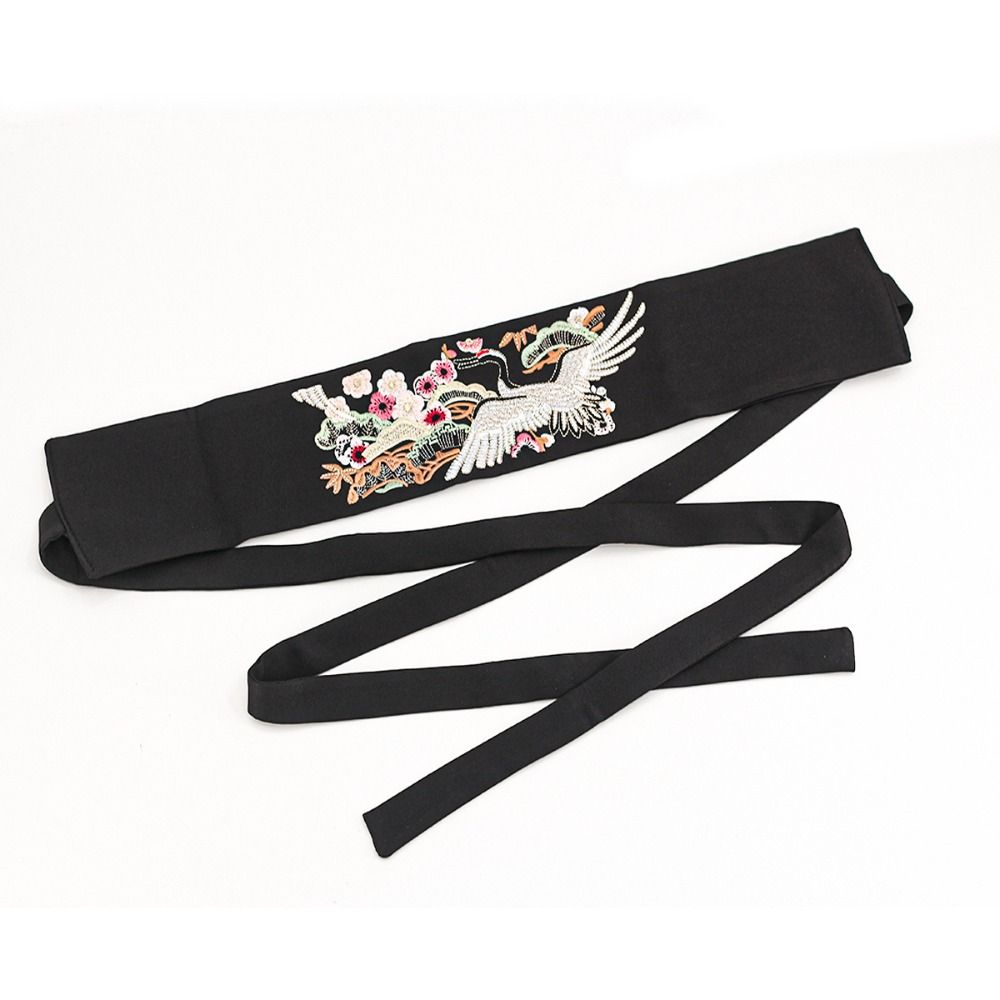 Flower Pattern Embroidered Waistband Embroidered Flower Corset Belt Hanfu Costume