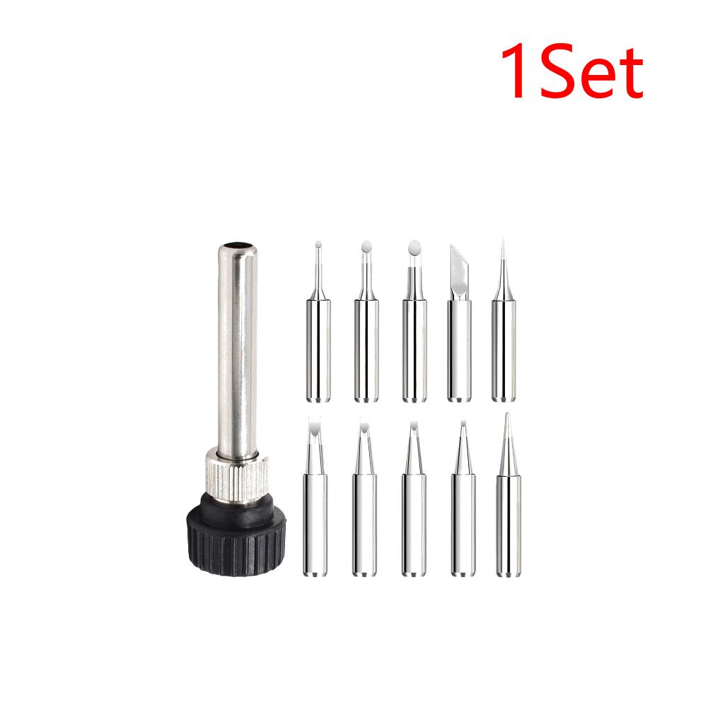 1-3Set Soldering Iron Tips with Welding Sleeve 900M Lead-Free Solder Iron Tip Replaceable Soldering Tip Welding Station Tools