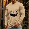 Men's Halloween Long Sleeve Neck Casual Top for Party