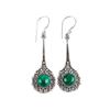 Natural Malachite Gemstone 925 Sterling Silver Jewelry Handcrafted Earrings2.52" EE-77-25