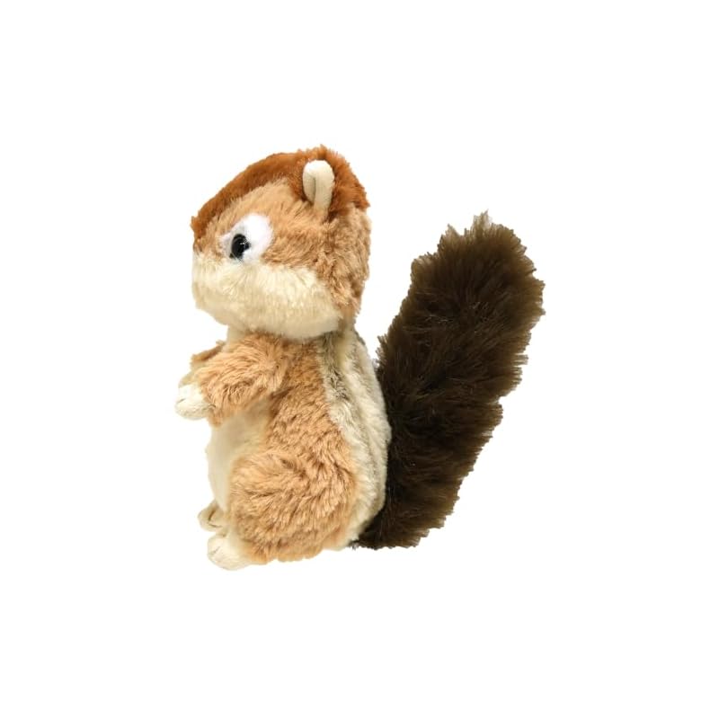 SunLemon Fluffy's Small Chipmunk Plush Toy, 8 x 13 x 14.5 cm, Cute Animal, P-1553