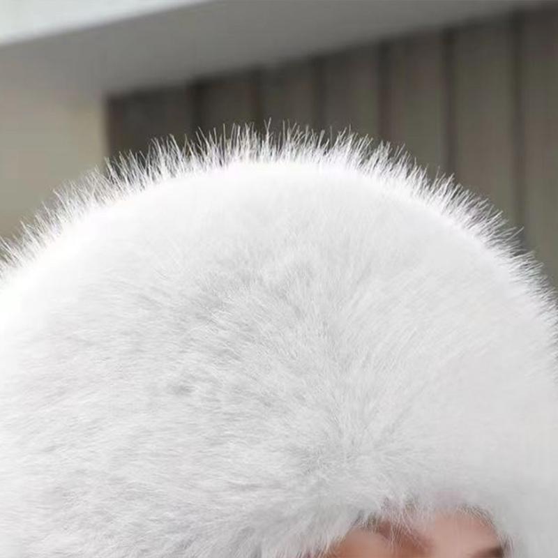 Girl Outdoor Ski Snow Earwarmer Beanies Faux Fur Headband Women Winter Hats Warm Fur Faux Bomber Fluffy Russian Caps Earmuff