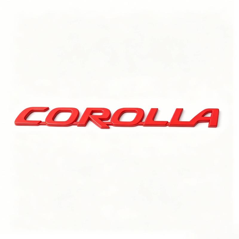 Suitable for car logo COROLLA tail logo personalized modification metal English letter label car sticker black