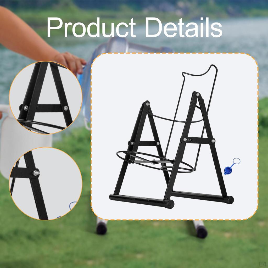 Water Jug Holder Stand Space Saving Sturdy Fittings Drinking Bottle Rack Non Slip for Outdoor
