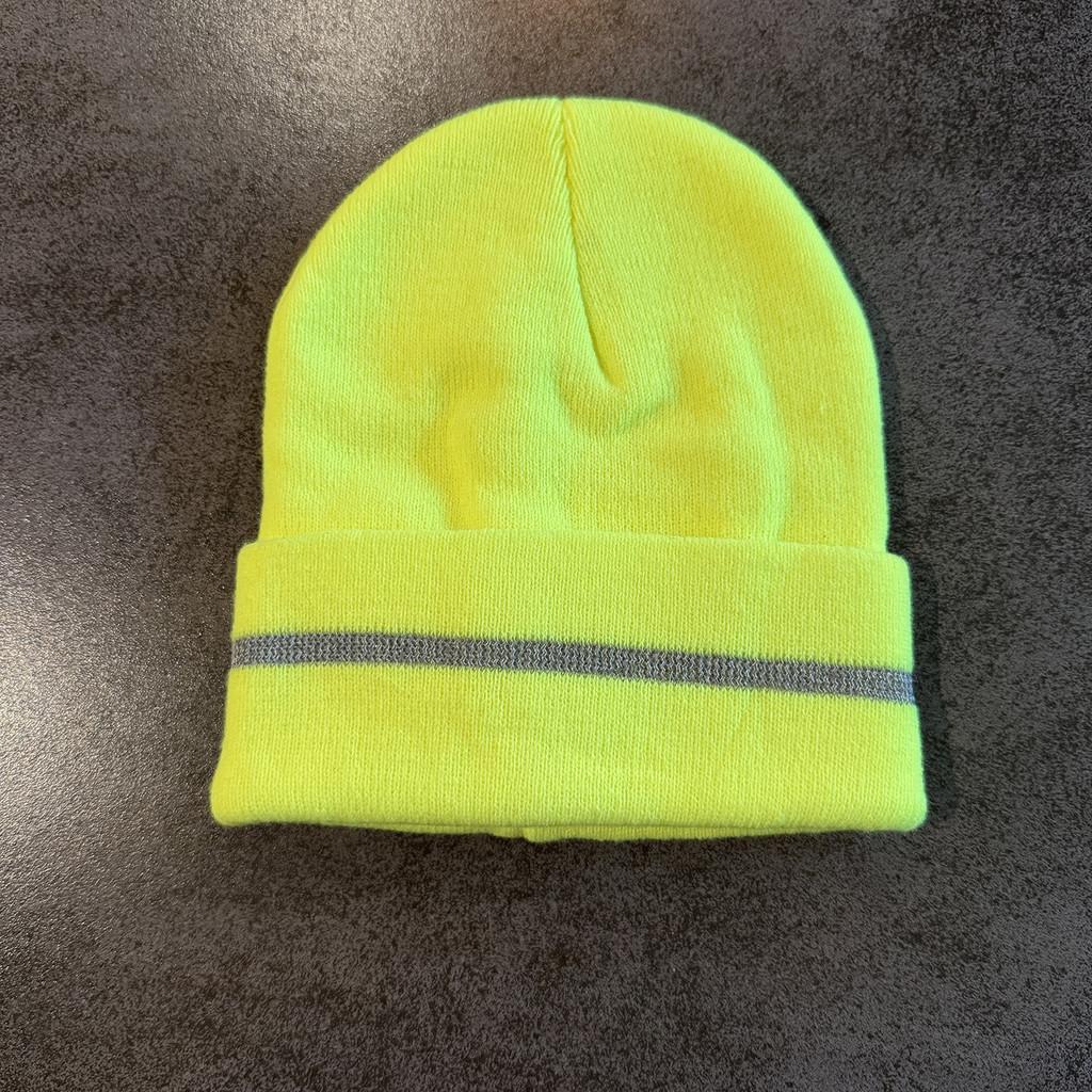 Mens Knitted Hat With Reflective Details For Winter Warmth Stylish Cold Weather Headgear