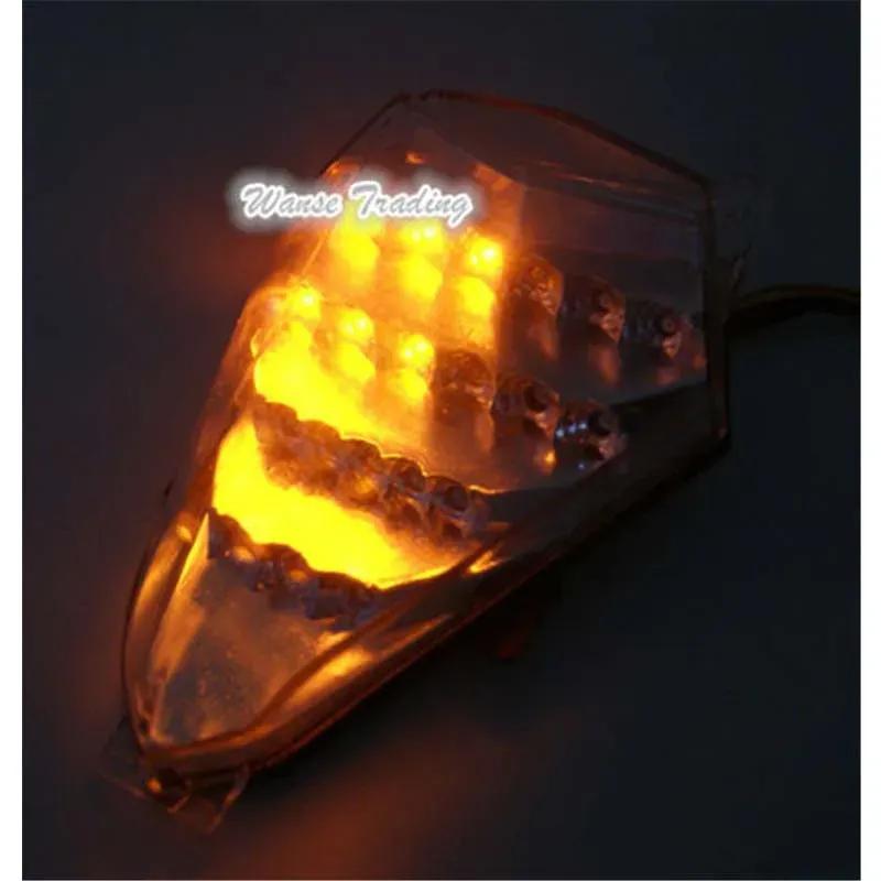 Waase For Yamaha YZF R6 RJ11 2006 2007 Chrome Tail Light Brake Turn Signals Integrated LED Light