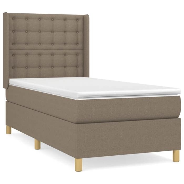 Maison Exclusive - Lattenrost mit Matratze Taupe 90x200 cm Stoff