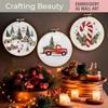 Craft Christmas Cross Stitch Kits With Embroidery Hoop Christmas Decoration  Embroidery Beginners