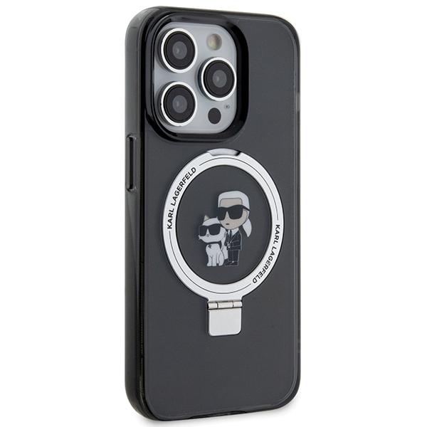 Karl Lagerfeld KLHMP13LHMRSKCK iPhone 13 Pro 6.1" Black/black Hardcase Ring Stand Karl&Choupette MagSafe