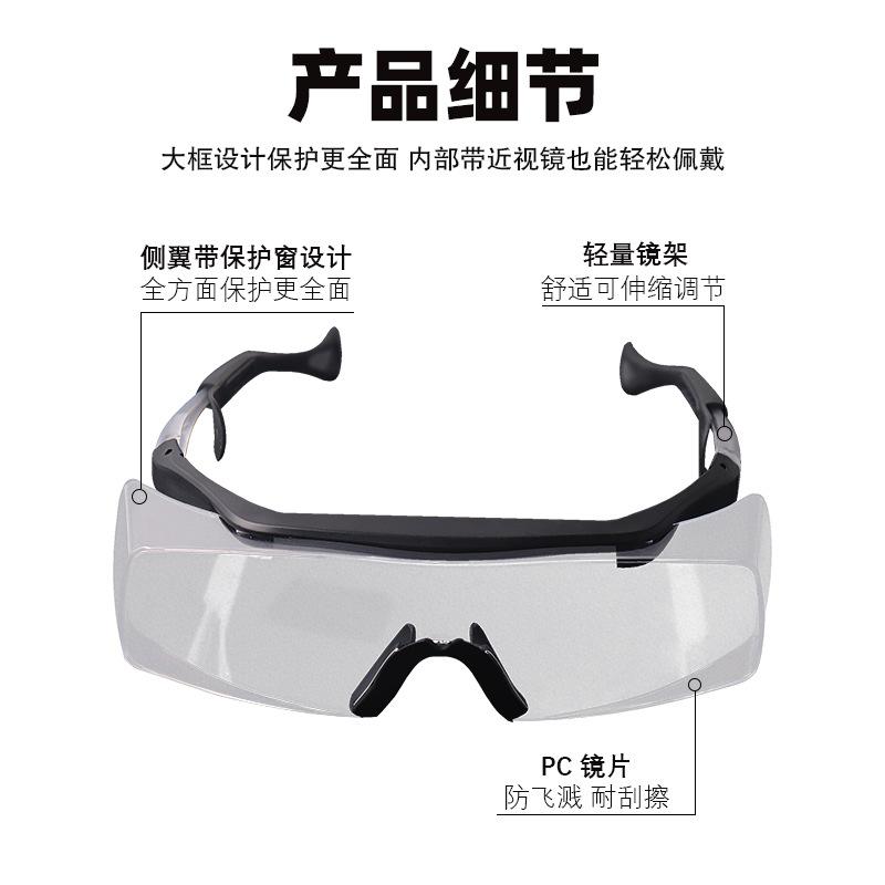 Transparent protective goggles, anti-fog, anti-dust, anti-sand, anti-impact, industrial, anti-chemical, anti-splash, protective eyewear