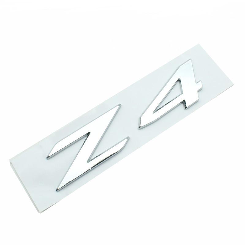 3d ABS Chrome Black Z4 Logo Letters Car Rear Trunk Emblem Badge Decal For Z4 E85 E89 Z4 Sticker Accessories
