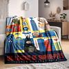 1pc DC League of Super Pets Flannel Throw Blanket Lightweight Soft Warm All Season Blanket for Sofa, Bed, Travel,L1028046
