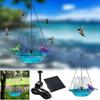 Yousheng Solar Bird Bath Fountain, 3-Tier Cascading Fountain Hanging Bird Bath, Solar Powered Outdoor Hummingbird Bath Fountain, for Garden Backyard