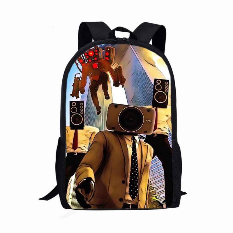 Lightweight Kids School Backpack Boys Girls Anti-Strain Ergonomic Design Cartoon Print Oxford Fabric Bag Elementary