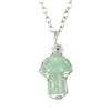 Handmade Crystal Agate Mushroom Pendant Necklace - DIY Jewelry Accessory N587