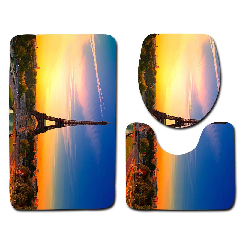 Tower-Fußmatte, Badezimmermatte, WC-Dreiteiler