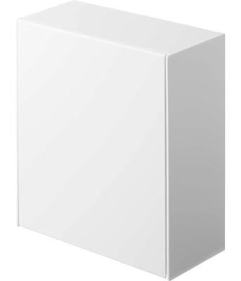 Yamazaki Tower Wall-Mounted Dustbin & Storage Case (Includes Drywall Tweezers), White, Approx. 17cm W X 8.7-16cm D X 20cm H, Features Drywall Pins, Fi