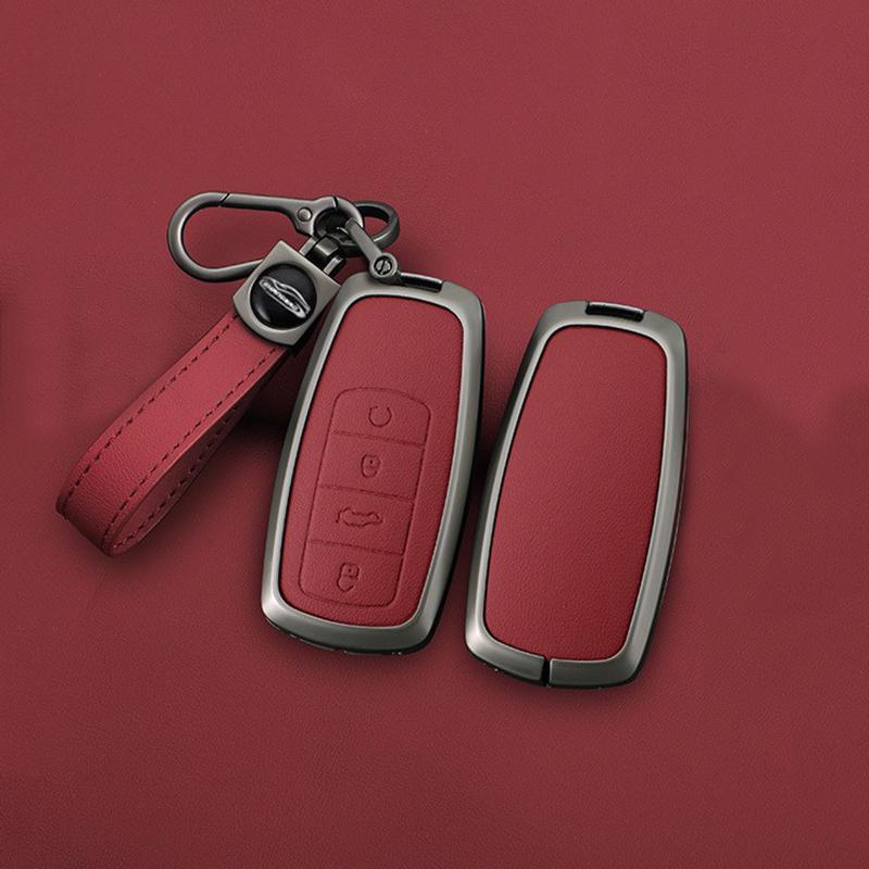 Metal Leather Car Key Case Cover for Chery Tiggo 8 Pro Tiggo 8plus New 5 Plus 7pro Chery Tiggo 7 Pro Max Omoda 5 C5 Modod Shell