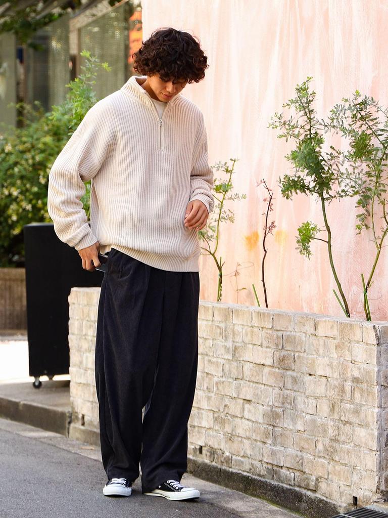 Pants Corduroy Wide Pants S [BEAMS HEART] Men's CHARCOAL.G