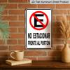2D Flat Metal Aluminum Sign "No Parking" Spanish Area Compatible Front Door Sign, 8*12 Inches, Suitable for Home Decor, Retro Farmhouse Style, Garden