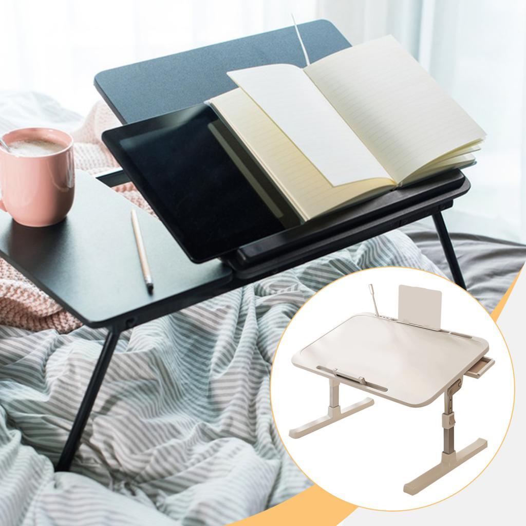 Foldable Computer Table Bed Tray Portable Desk Adjustable Density Lightweight Practical Ergonomic